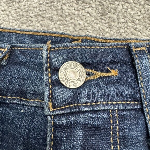 Levi's 725 High Rise Bootcut Denim Jeans Womens 26x30 Dark Wash Stretch Casual - Picture 3 of 15